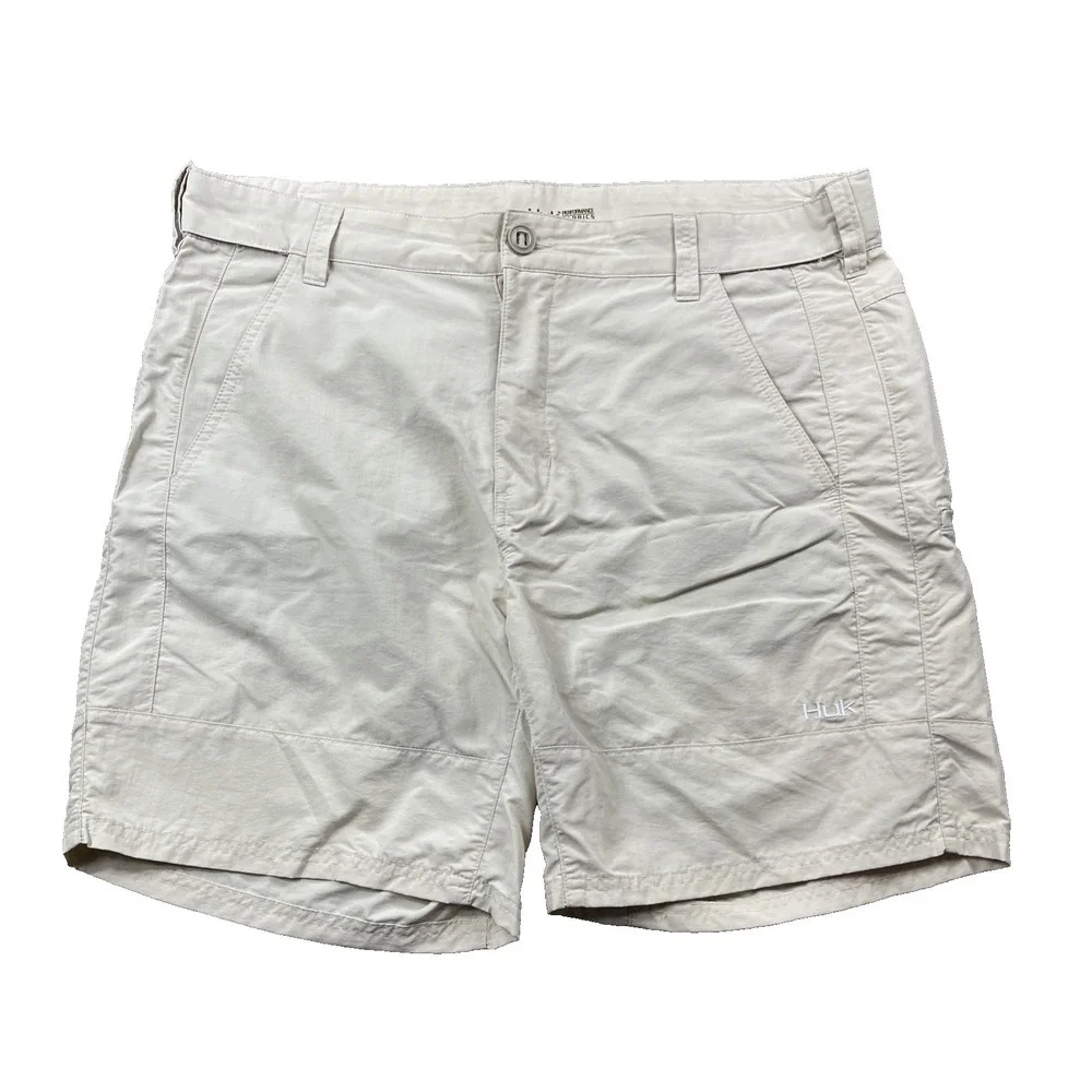 Huk Pursuit Shorts Mens XXL Khaki 7